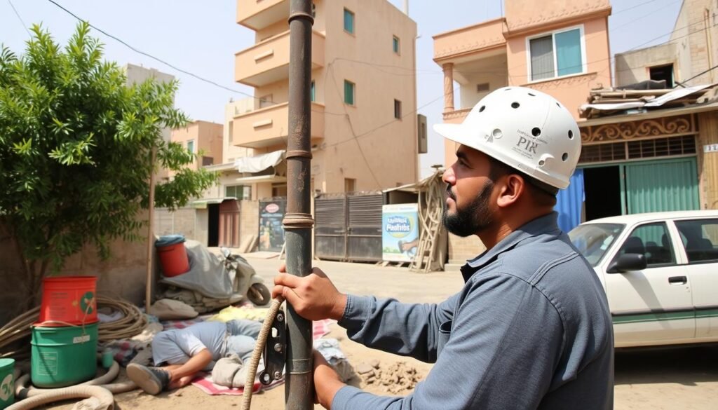 صورة لسباك يعمل في حي الخالدية بجدة